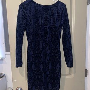 velvet backless dress